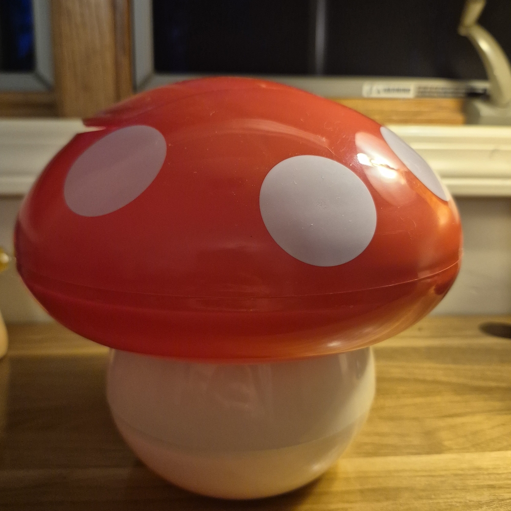 Red Mushroom Shaped Container